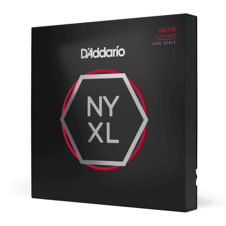 D'Addario - NYXL55110 Corde per Basso Elettrico, Nickel Wound, Heavy, Long Scale