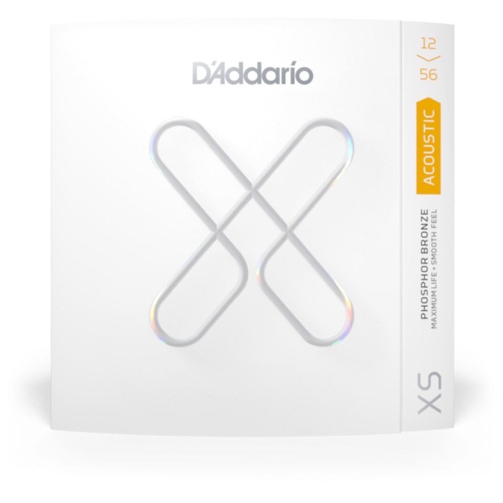 D'Addario - XSAPB1256 Corde per Chitarra Acustica, Rivestite Xs Phosphor Bronze, Light/Medium