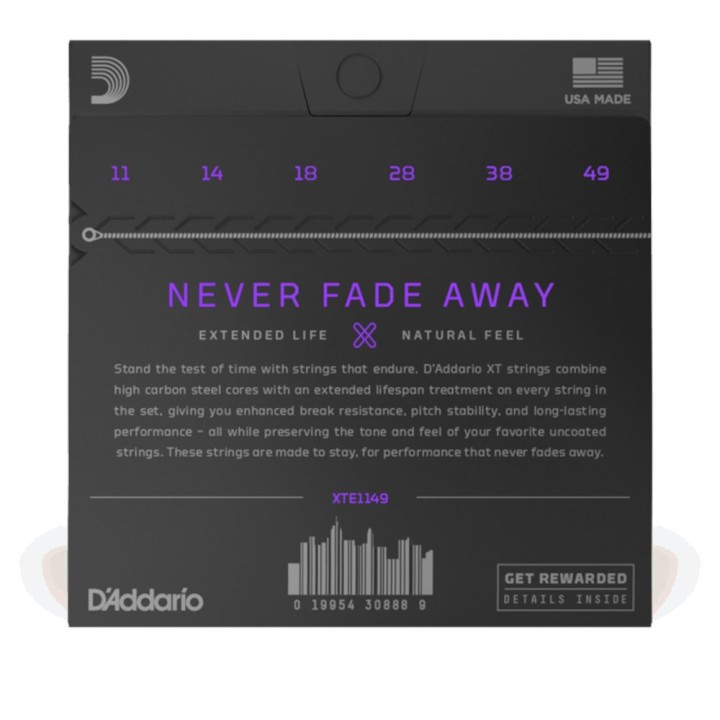 D'Addario - XTE1149 Corde per Chitarra Elettrica, Nickel Plated Steel, Medium Tension