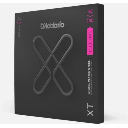 D'Addario - XTB32130 Corde per Basso Elettrico 6-Corde, XT Nickel Plated Steel, Regular Light