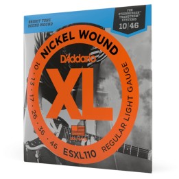 D'Addario - ESXL110 Corde per Chitarra Elettrica, Nickel Wound, Regular Light, Double Ball End