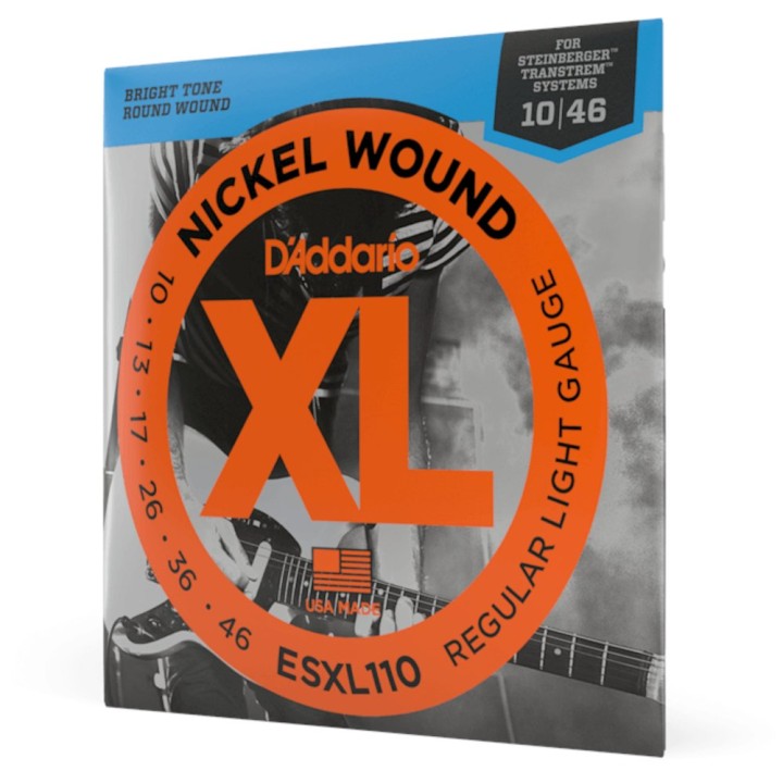 D'Addario - ESXL110 Corde per Chitarra Elettrica, Nickel Wound, Regular Light, Double Ball End