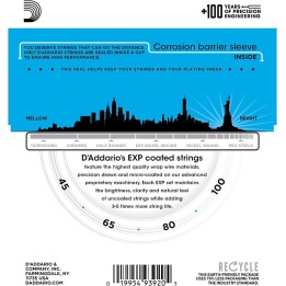 D'Addario - EXPPBB170S Corde per Basso Acustico, Phosphor Bronze, Regular Light