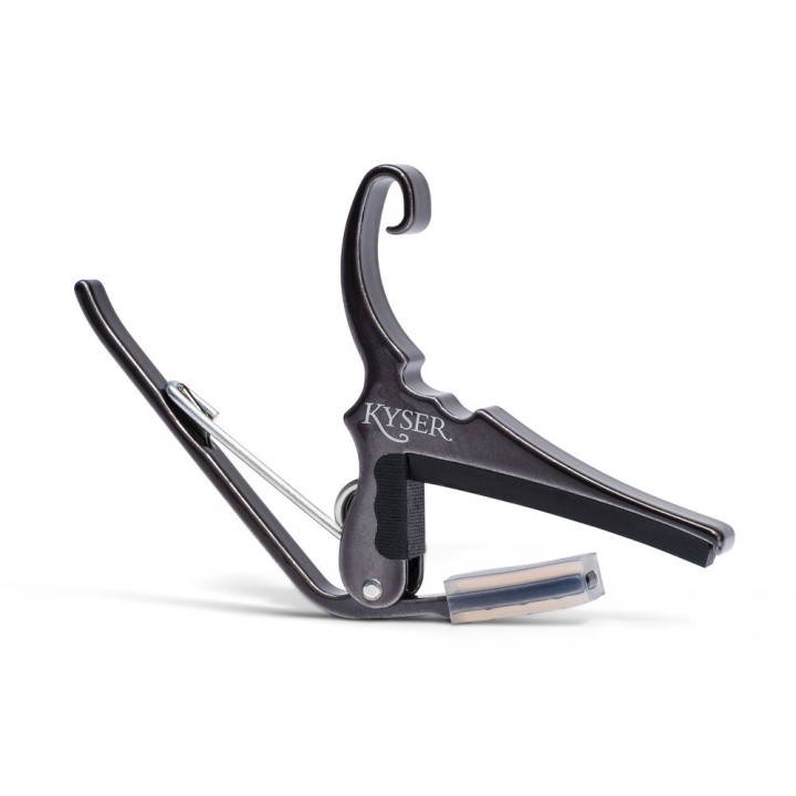 Kyser Capotasto Quick-Change Capo Per Chitarra Acustica Nero Cromato Kg6bca 529211