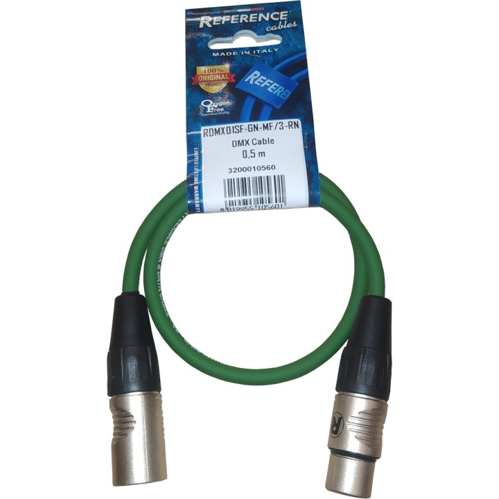 Reference - RDMX01SF-GN-MF-3-RN-0,5M Cavo DMX 3 Poli, .50mt