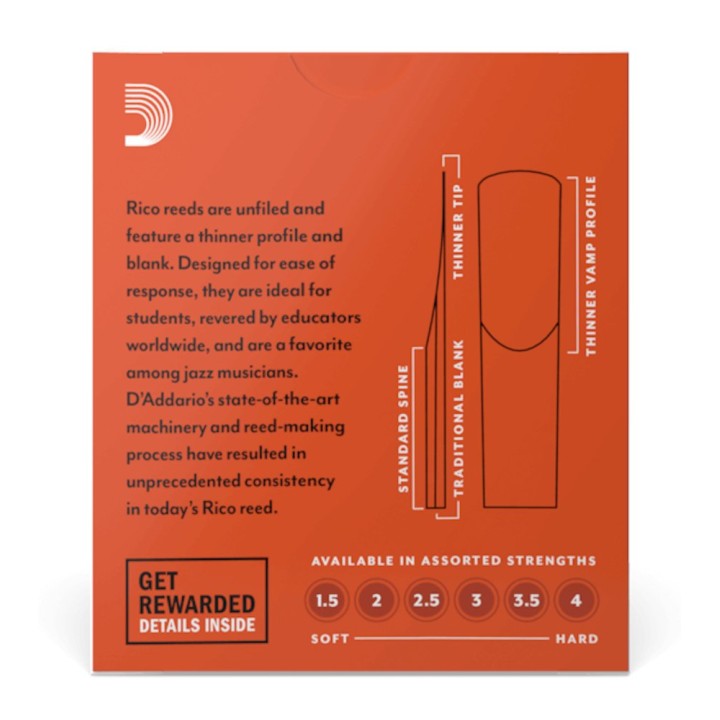 D'Addario - RIA1020 Rico Ance Sax Soprano SIb