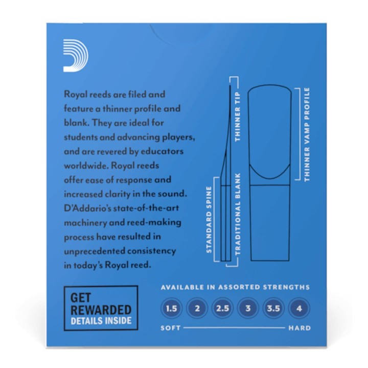 D'Addario - RIB1025 Royal Ance Sax Soprano SIb