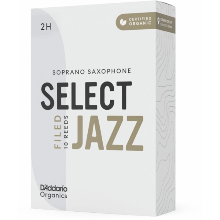 D'Addario - ORSF10SSX2H  Ance Organic Select Jazz Filed 2Hard Sax Soprano