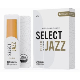 D'Addario - ORSF10ASX2S Ance Organic Select Jazz, Filed, 2Soft, Sax Alto Mib