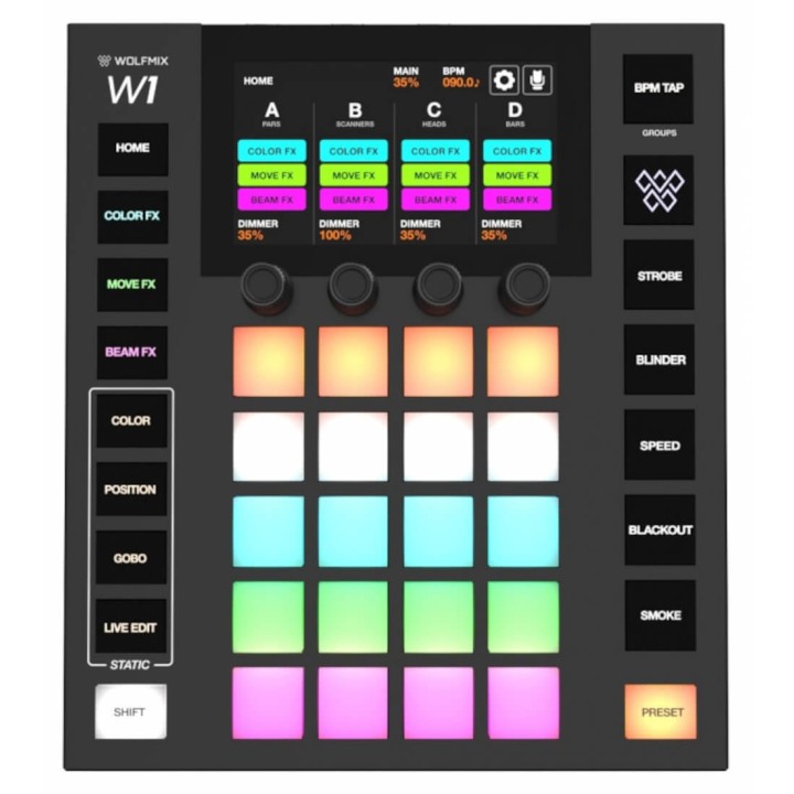 Zzipp - WOLFMIX W1 MK2 | Controller Luci DMX Standalone 
