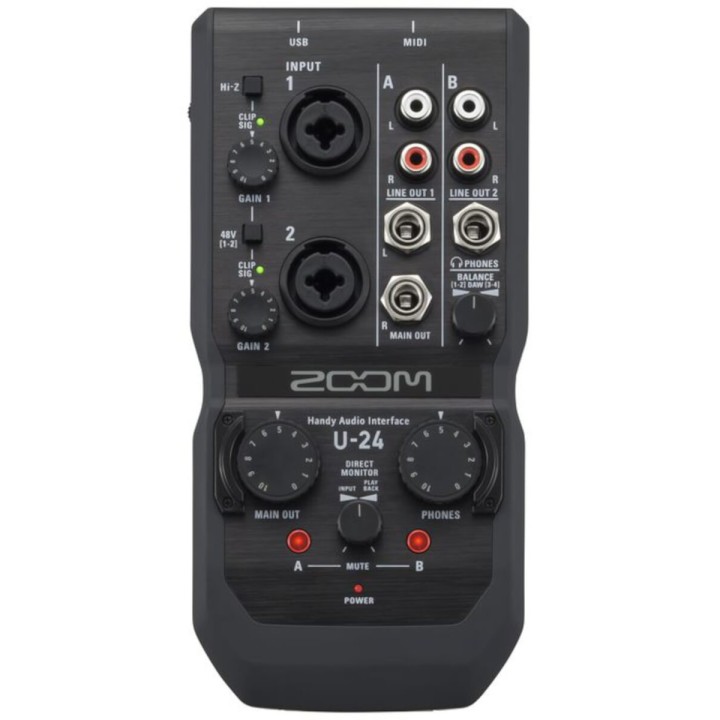 Zoom - U-24 Interfaccia audio USB per PC/MAC e iPad
