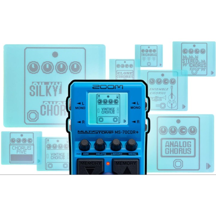 Zoom Ms-70cdr Plus - Pedale Chorus, Delay e Reverb