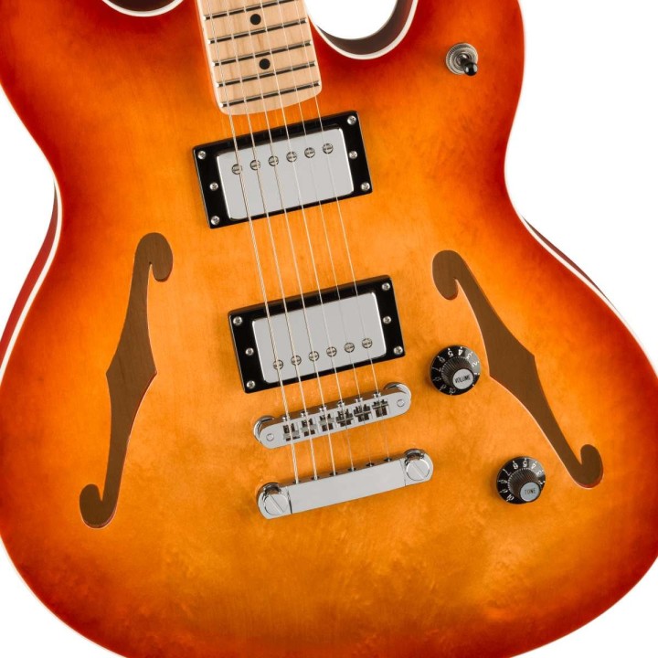 Squier Affinity Series Starcaster Deluxe, Maple Fingerboard, Sienna Sunburst