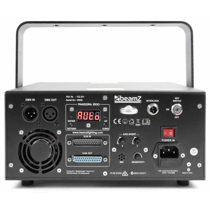 Acquista Beamz Pandora 1200 Ttl Laser Rgb 152521 online | Merula Strumenti Musicali