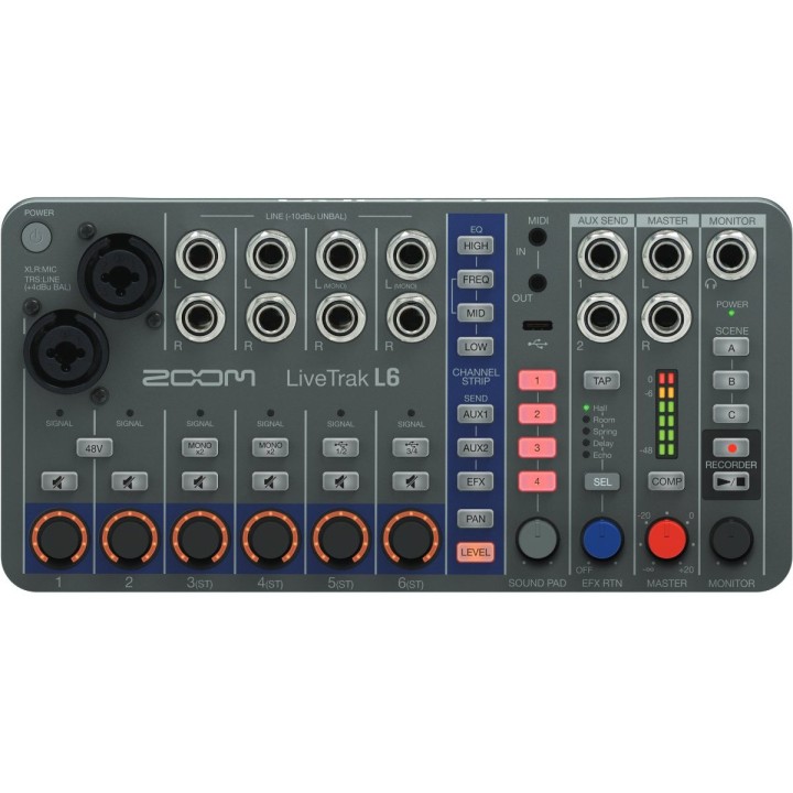 Zoom - LiveTrak L6 Mixer Digitale 6 Canali