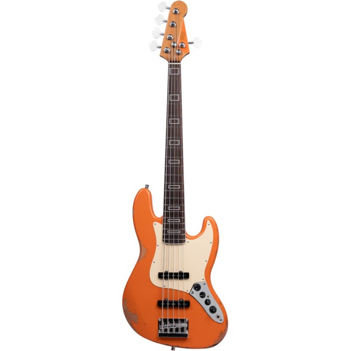 Henry's - Lizard DB-05 Dragon – Orange Relic Basso Elettrico 5 Corde