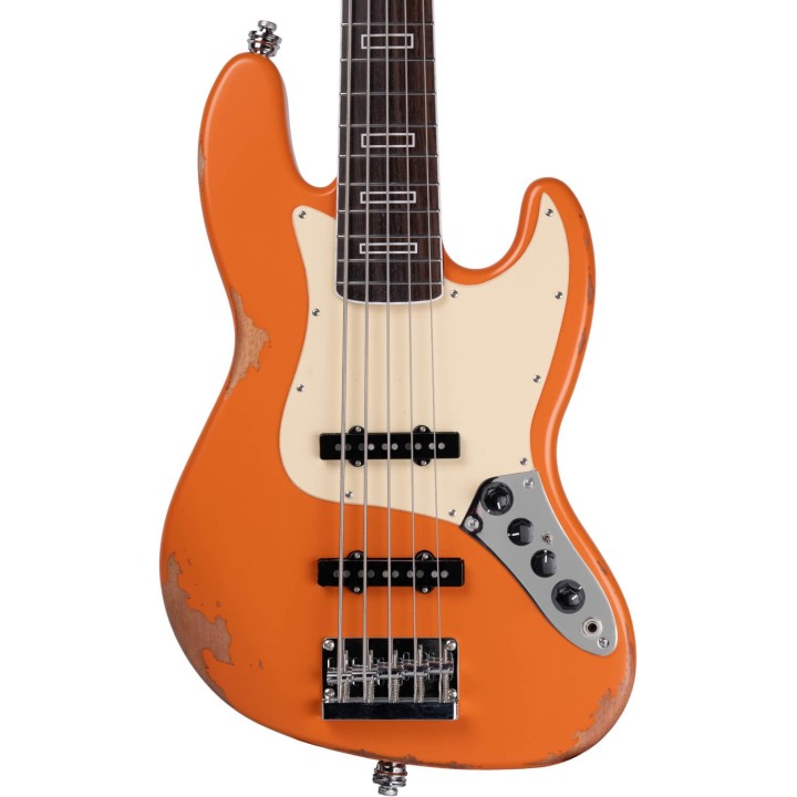 Henry's - Lizard DB-05 Dragon – Orange Relic Basso Elettrico 5 Corde