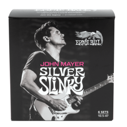 Ernie Ball - 3817 John Mayer Silver Slinky 10.5-47 6 Pk