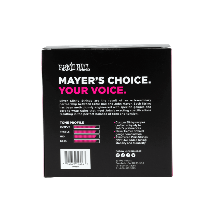 Ernie Ball - 3817 John Mayer Silver Slinky 10.5-47 6 Pk
