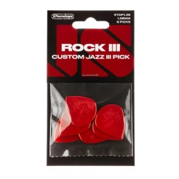 Dunlop - 570P138 Rock III Custom Jazz III Pick 6pc
