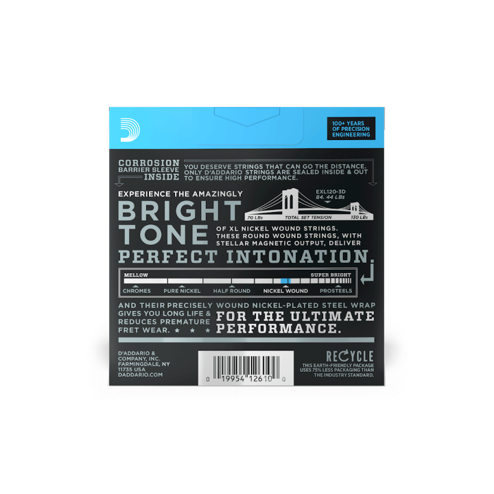 Acquista D'Addario Exl120-3d D'Addario Exl120-3d Nickel Wound Electric Guitar Strings, Super  online | Merula Strumenti Musicali