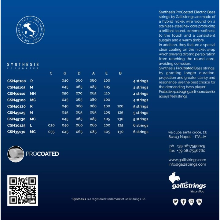 Acquista Galli Strings Csn30125 online | Merula Strumenti Musicali
