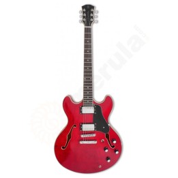 Sire H7 STR See Though Red - Chitarra elettrica hollow body