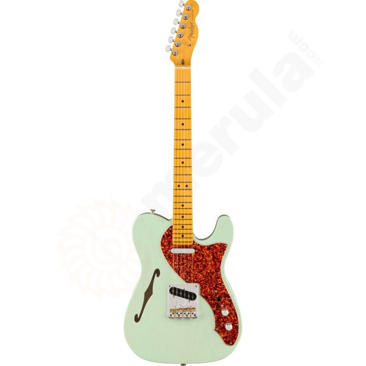 Fender American Professional II Telecaster Thinline, Maple Fingerboard, Transparent Surf Green