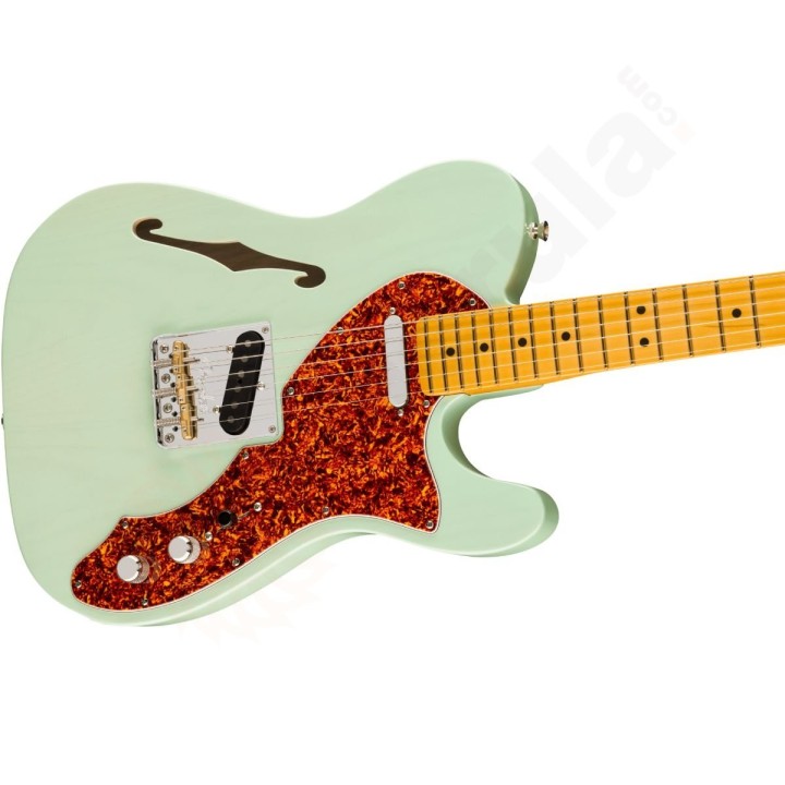 Fender American Professional II Telecaster Thinline, Maple Fingerboard, Transparent Surf Green