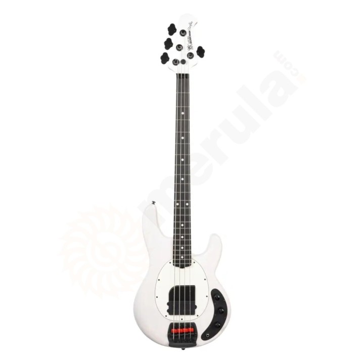 Music Man Tim Commerford Stingray Bass, Passive - Fight Night White