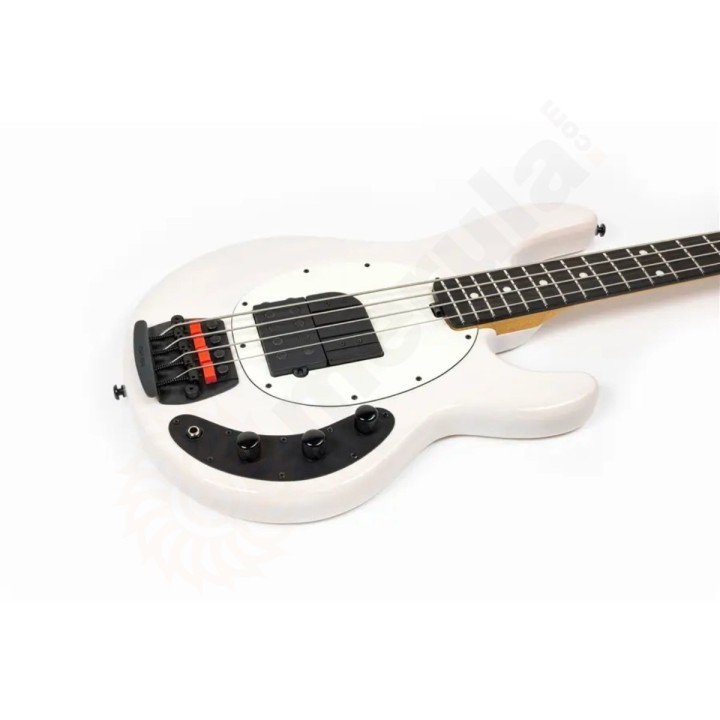 Music Man Tim Commerford Stingray Bass, Passive - Fight Night White
