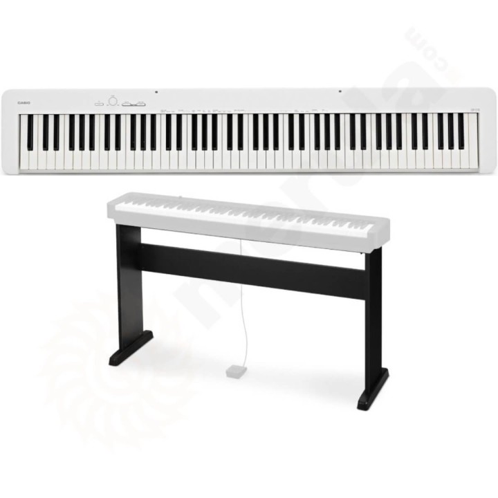 Casio | CDP-S110WE Set Completo Pianoforte Digitale + Supporto + Panchetta + Cuffie