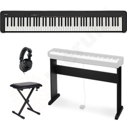Casio | CDP-S110WE Set Completo Pianoforte Digitale + Supporto + Panchetta + Cuffie