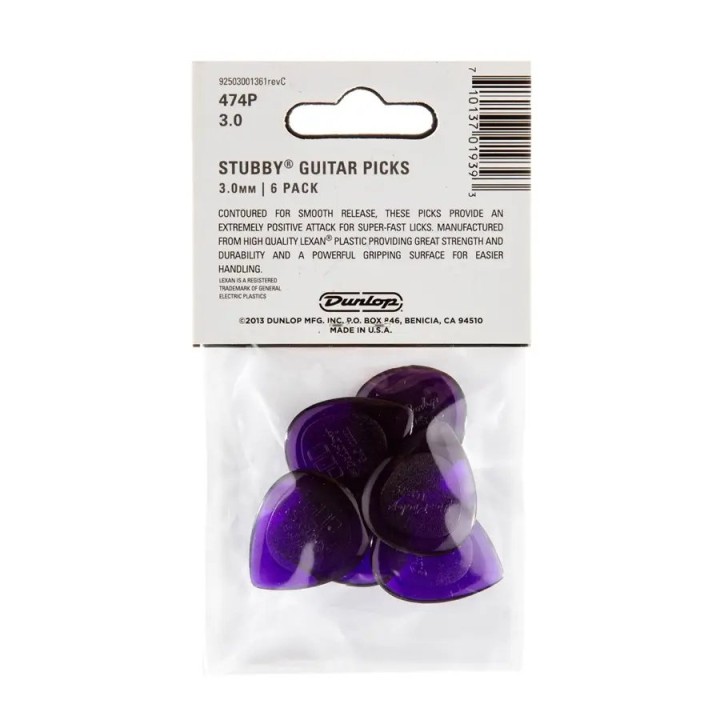 Acquista Dunlop 474p3.0 Stubby Jazz 3.0mm 4502336 online | Merula Strumenti Musicali