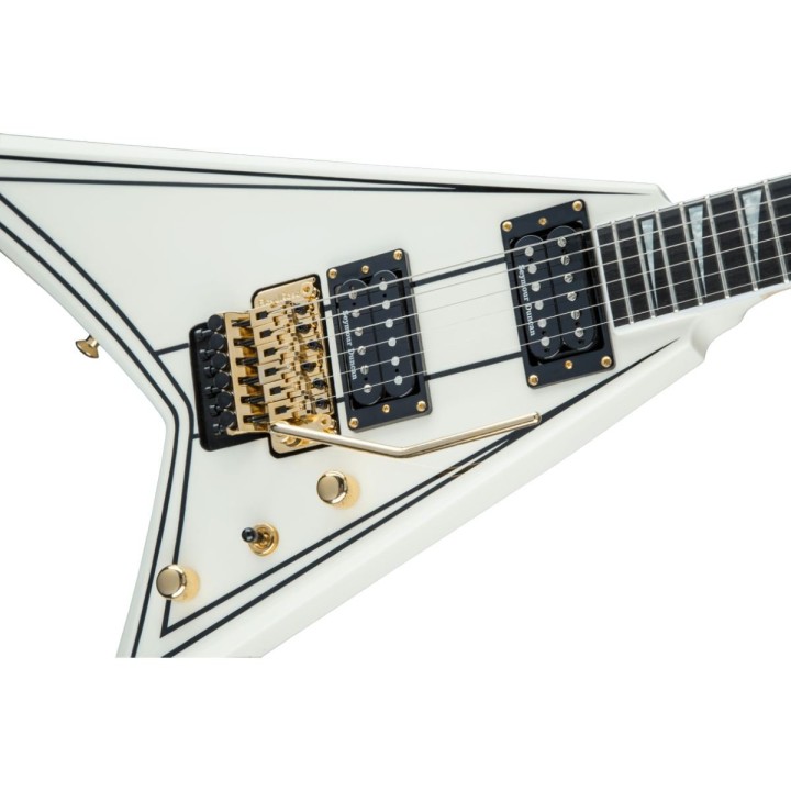 Jackson Pro Series Rhoads RR3, Ebony Fingerboard, Ivory with Black Pinstripes
