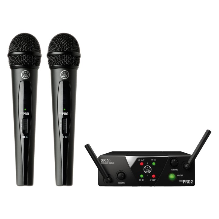 Akg - WMS 40 Mini Dual Vocal  SIstema Wireless con 2 Radiomicrofoni