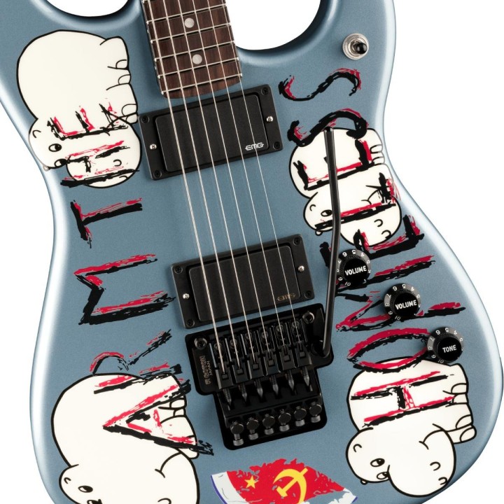 Fender - Tom Morello "Arm The Homeless", Rosewood Fingerboard, Blue Ice Metallic