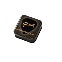 Acquista Gibson Aprgg50-74m Standard Black Medium Pick Tin/50 online | Merula Strumenti Musicali