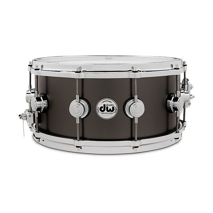 Drum Workshop DW Snare Drum Satin Black over Brass 14"x6,5" - Drvd6514svcbk Rullante in ottone