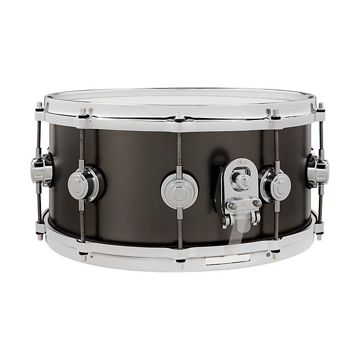 Drum Workshop DW Snare Drum Satin Black over Brass 14"x6,5" - Drvd6514svcbk Rullante in ottone