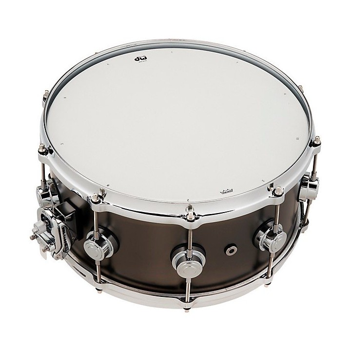 Drum Workshop DW Snare Drum Satin Black over Brass 14"x6,5" - Drvd6514svcbk Rullante in ottone