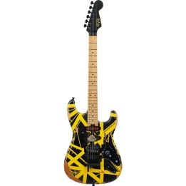 EVH - Limited Edition Striped Series Frankenstein Frankie BLK/YLW, DISTRESSED