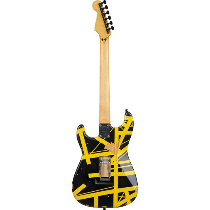 EVH - Limited Edition Striped Series Frankenstein Frankie BLK/YLW, DISTRESSED