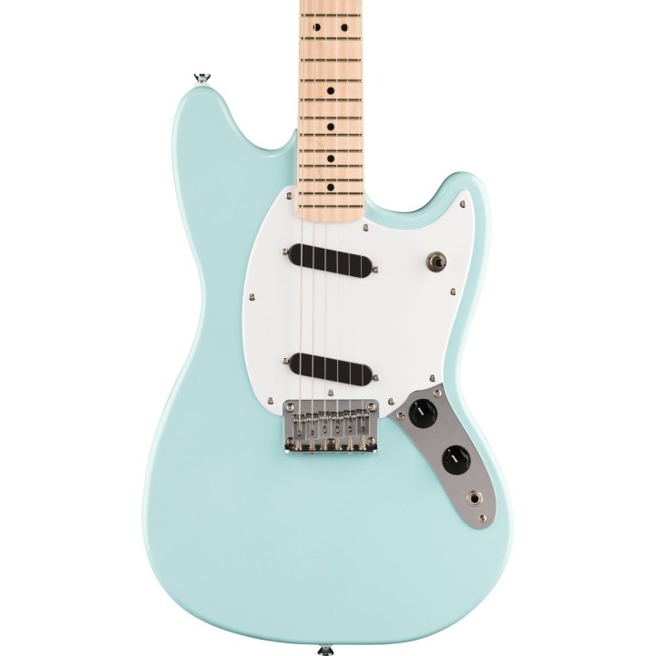 Squier - Sonic Mustang, Maple Fingerboard, White Pickguard, Daphne Blue