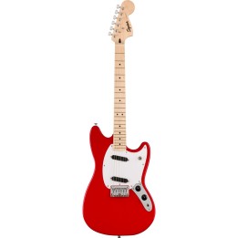 Squier - Sonic Mustang, Maple Fingerboard, White Pickguard, Torino Red