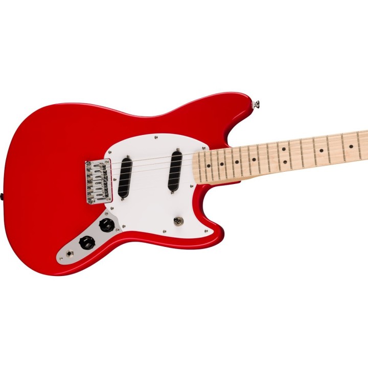 Squier - Sonic Mustang, Maple Fingerboard, White Pickguard, Torino Red