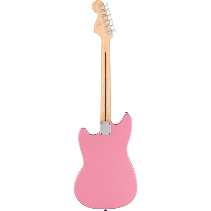 Squier - Sonic Mustang HH, Maple Fingerboard, White Pickguard, Flash Pink