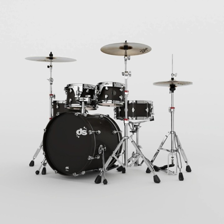 DS Drums Groove Master Club Drum Kit Black Mist Set Fusti + Hardware