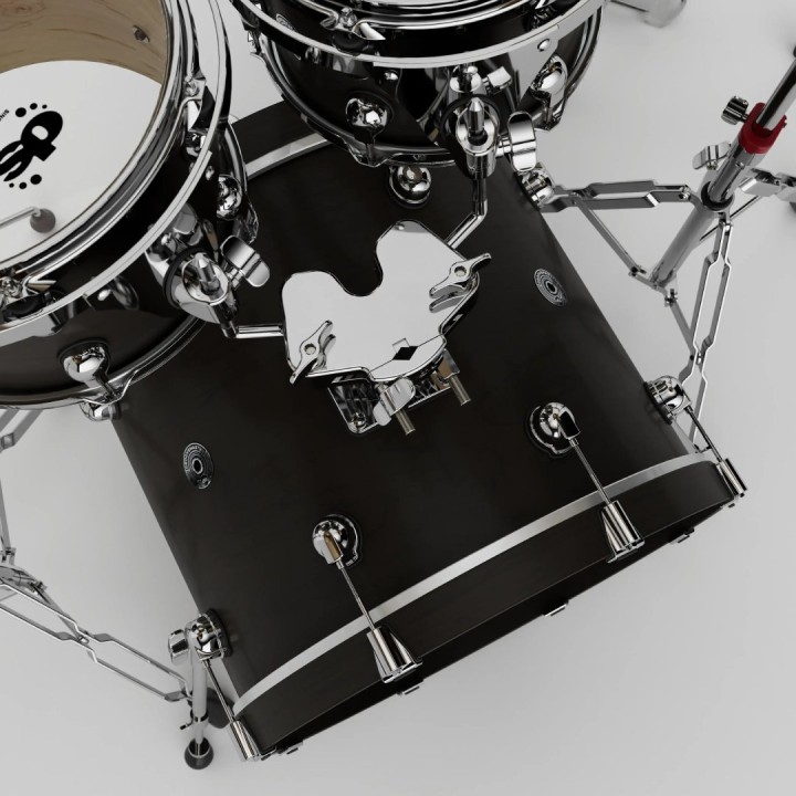 DS Drums Groove Master Club Drum Kit Black Mist Set Fusti + Hardware