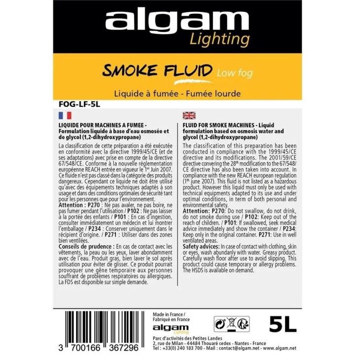 Algam Lighting FOG-LF-5L - Liquido Fumo Basso